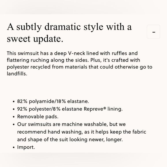 NWT J CREW Ruched ruffle one-piece swimsuit in white - Picture 7 of 7